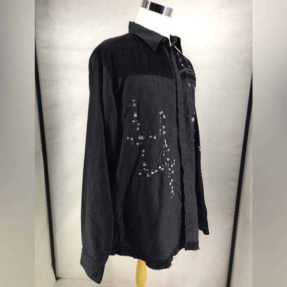 Marithe Francois Girbaud Corduroy Trim metal button 2XL Button Front - Picture 2 of 6